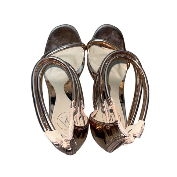 Misguided Women's Rose Gold Strapped Heels Sz 7.5 - NWOB - Picture 7 of 9